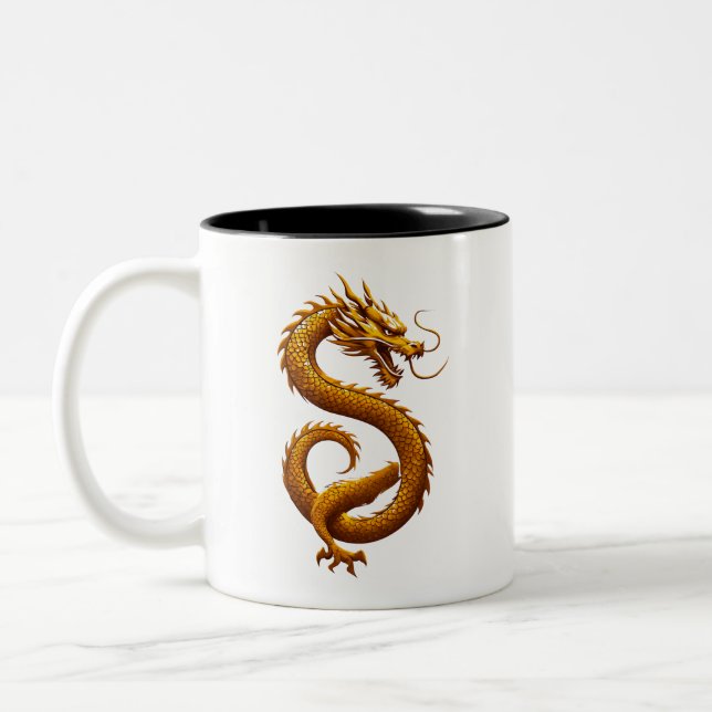 Golden Dragon Två-Tonad Mugg (Vänster)