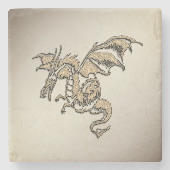 Golden Dragon Underlägg Sten (Framsidan)