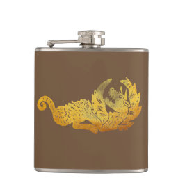 Golden Dragon Vinyl Wrapped Flask Fickplunta