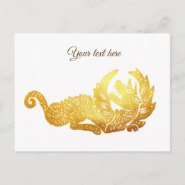 Golden Dragon-vykort Vykort