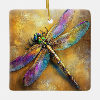 Golden Dragonfly Julgransprydnad Keramik