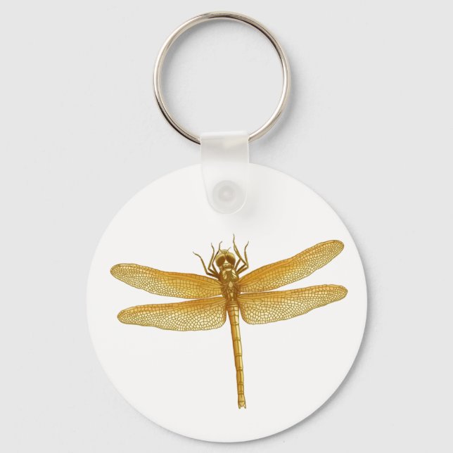 Golden Dragonfly Keychain Nyckelring (Framsida)