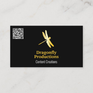 Golden Dragonfly Logotyp   QR-Affärskort Visitkort