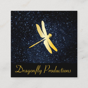 Golden Dragonfly/Nattan Himmel Fyrkantigt Visitkort