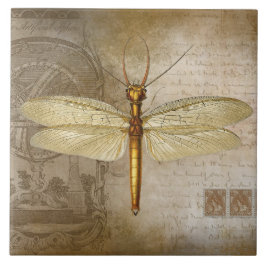 GOLDEN DRAGONFLY TILE KAKELPLATTA