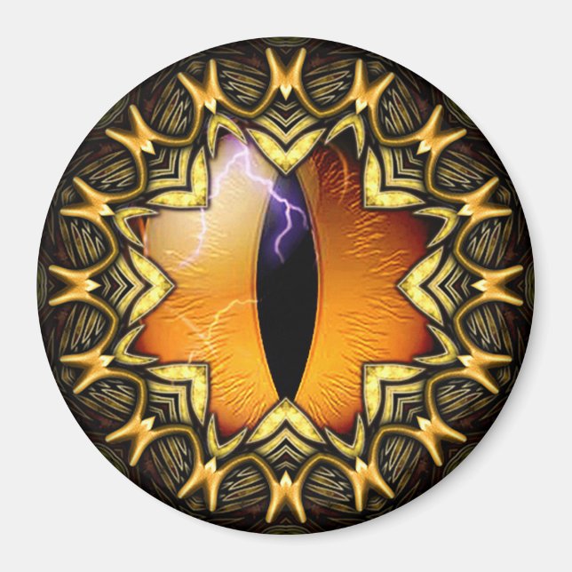 Golden Dragons Öga Magnet (Framsidan)