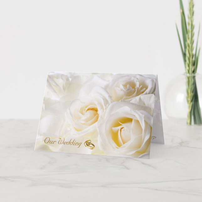 Golden Dream-bröllopskort Inbjudan (Framsida)