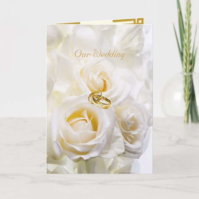 Golden Dream-bröllopskort Inbjudan (Framsida)