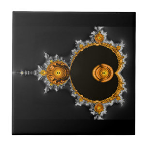 Golden Dream. Fullt Berömd Mandelbrot Set Kakelplatta