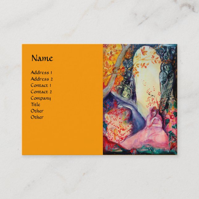 GOLDEN DREAM/orientaldagars Spa-behandling,Orange Visitkort (Framsida)
