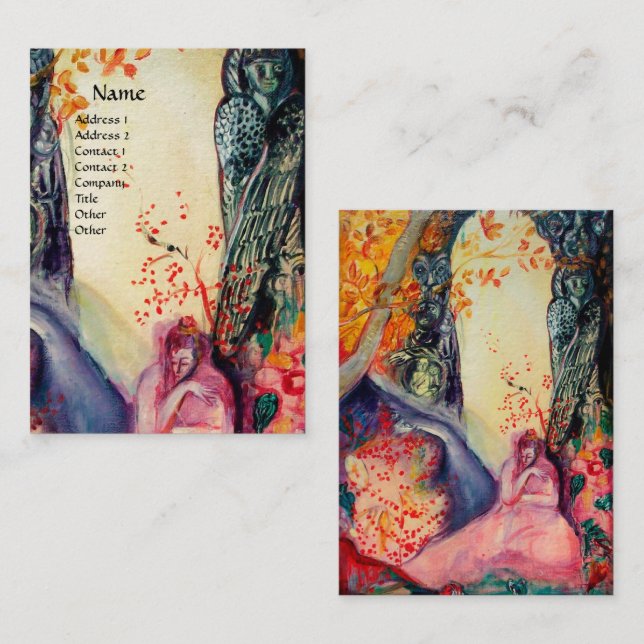 GOLDEN DREAM Yoga Instructor,Meditation Zen Garden Visitkort (Fram/baksida)