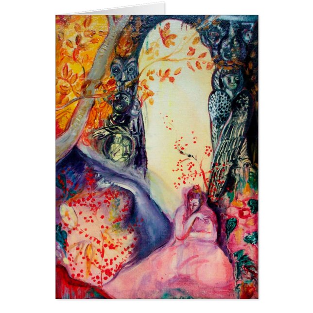 GOLDEN DREAM / Yoga Meditation Zen Garden Hälsningskort (Framsidan)