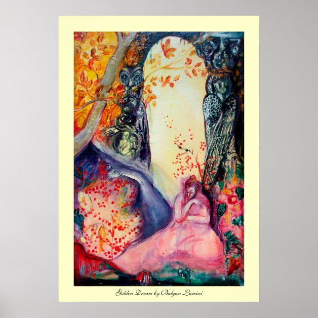 GOLDEN DREAM / Yoga Meditation Zen Garden Poster (Framsidan)