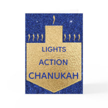 "Golden Dreidel"-gratulationskort med kuvert