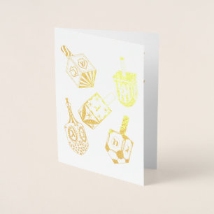 Golden Dreidels Folierat Kort