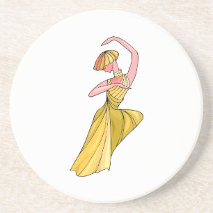 Golden Dress Dancer Underlägg