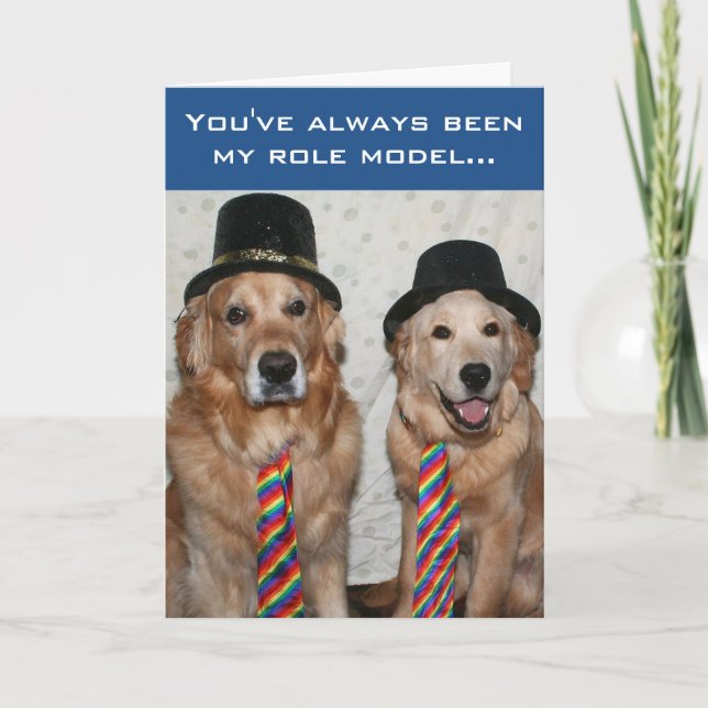 Golden Dressing As Pappa up for Fars dag Kort (Framsida)