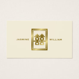 Golden Dubbla Happity Bröllop Tack Märkre Visitkort