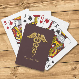 Golden Dubbla Snake Caduceus Casinokort