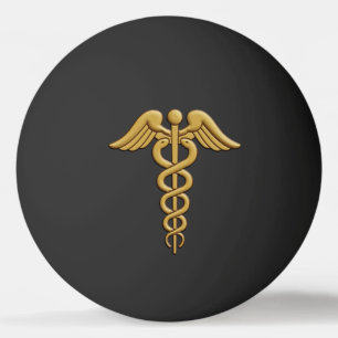 Golden Dubbla Snake Caduceus Pingisboll