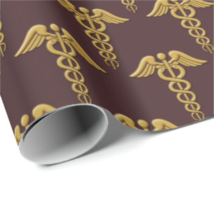 Golden Dubbla Snake Caduceus Presentpapper
