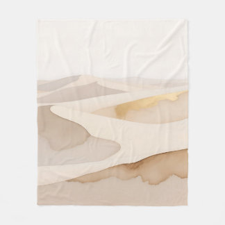 Golden Dunes Abstract Serenity Fleecefilt