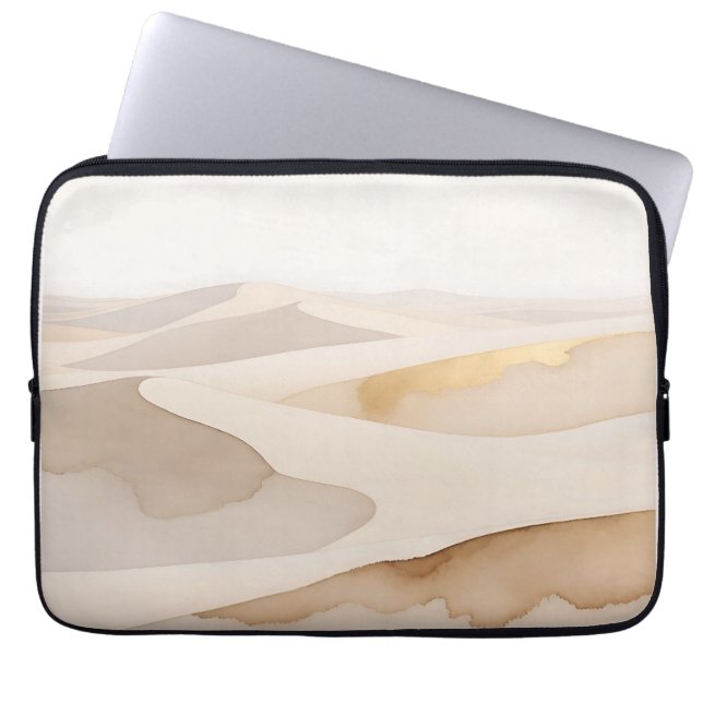 Golden Dunes Abstract Serenity Laptop Fodral (Framsidan)