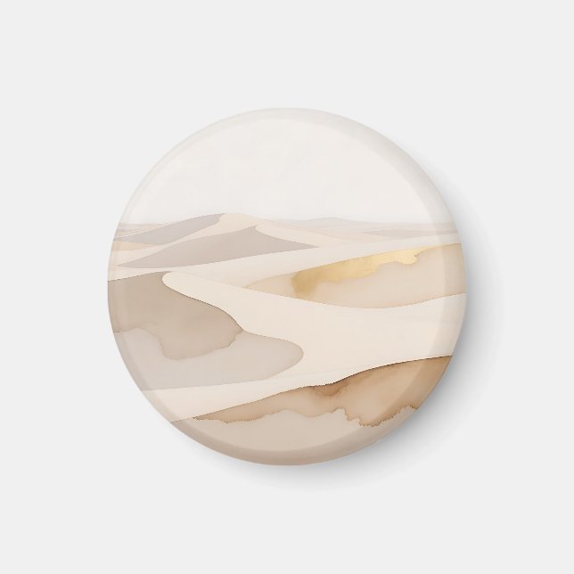 Golden Dunes Abstract Serenity Magnet (Framsidan)