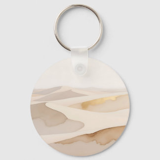 Golden Dunes Abstract Serenity Nyckelring