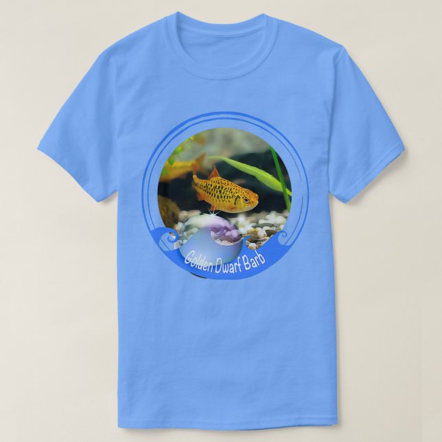 Golden Dwarf Barb Aquarium Fish T Shirt (Design framsida)
