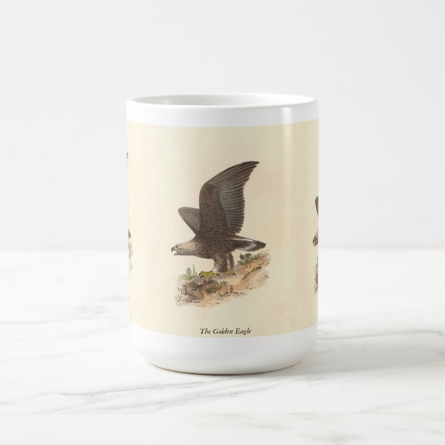 Golden Eagle (Aquila chrysaetos) NY Bird Image Kaffemugg (Center)