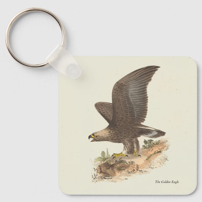 Golden Eagle (Aquila chrysaetos) NY Bird Image Nyckelring (Framsida)