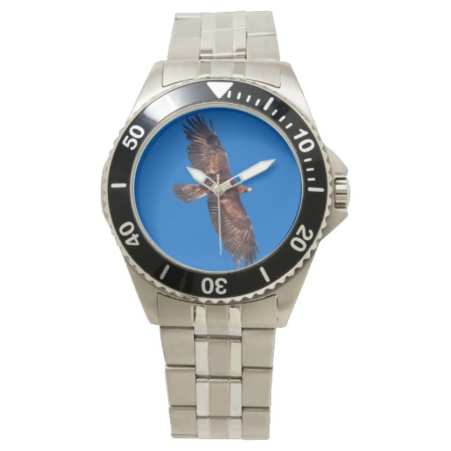 Golden Eagle in Flight Watch (Blue) Armbandsur (Framsida)