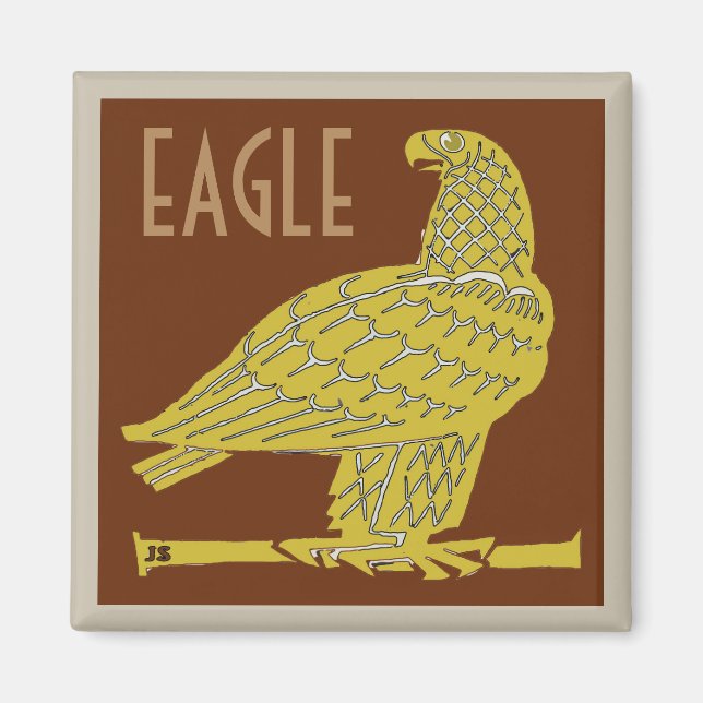 Golden Eagle, lägg till text Magnet (Framsidan)