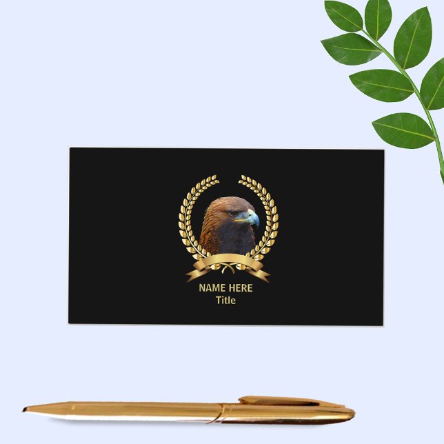 Golden Eagle och Guld Laurel Wandeon Black Visitkort (Skapare uppladdad)