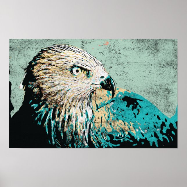 Golden eagle porträtt poster (Framsidan)