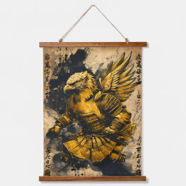 Golden Eagle Samurai Warrior - Japanska Bläck Stil