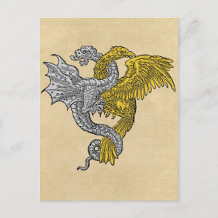 Golden Eagle Silver Dragon Vykort