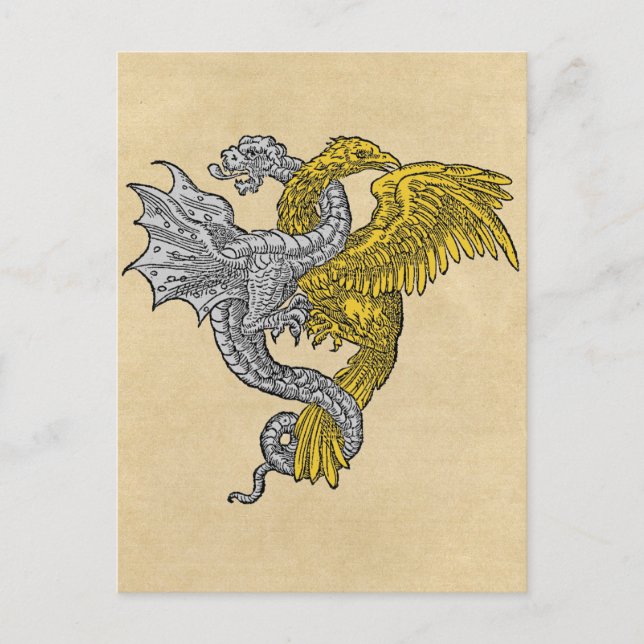 Golden Eagle Silver Dragon Vykort (Framsida)