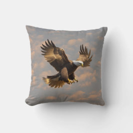 Golden Eagle Sky Throw Pillow Kudde