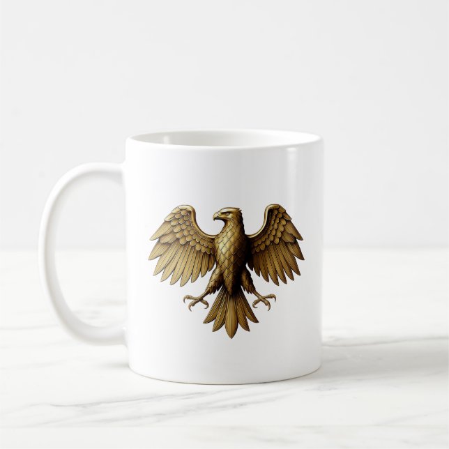 Golden Eagle T-Shirt Design | Majestic Bird Graph Kaffemugg (Vänster)
