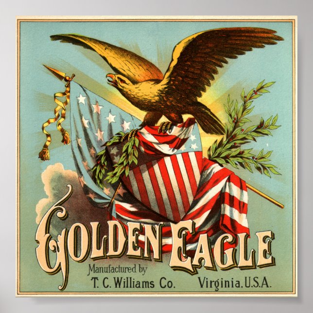 Golden Eagle Tobacco 1900 Poster (Framsidan)
