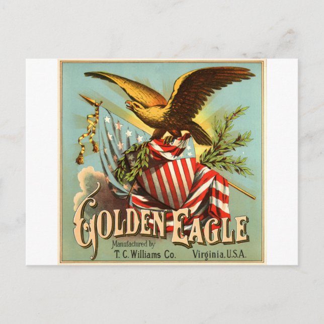 Golden Eagle Tobacco 1900 Vykort (Framsida)