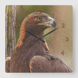 GOLDEN EAGLE “VOYAGER” SQUARE WALL CLOCK FYRKANTIG KLOCKA