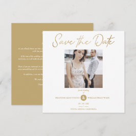 Golden Effect Elegant Custom Photo Wedding Spara Datumet
