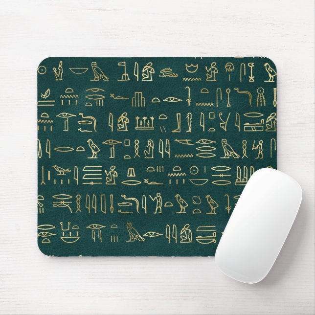 Golden Egyptian Hieroglyphs Typography Egypten Musmatta (Med mus)