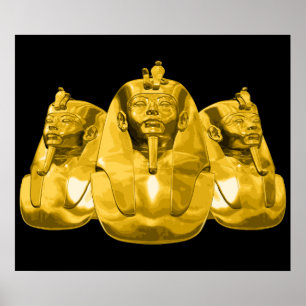 Golden Egyptian Pharaohs Poster