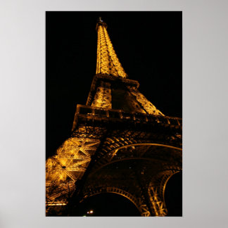 Golden Eiffel Torn poster