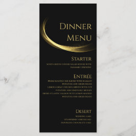 Golden Elegance-Bröllop Menu-Menu Meny