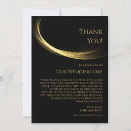 Golden Elegance-Bröllop Tack- Inbjudningar